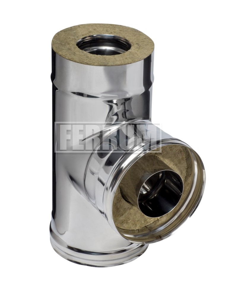 Сэндвич-тройник Ferrum 90° (430/0,8мм + оц.) Ф115х200 купить за 3 387 руб. Сэндвич-тройник Ferrum 90° (430/0,8мм + оц.) Ф115х200 купить за 3 387 руб.