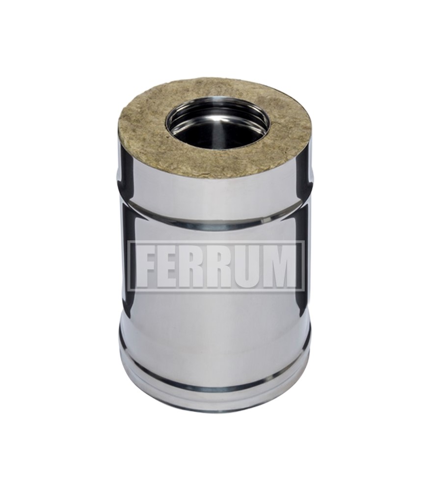 Сэндвич-труба Ferrum 0,25м (430/0,8мм + нерж.) Ф115х200 купить за 1 578 руб. Сэндвич-труба Ferrum 0,25м (430/0,8мм + нерж.) Ф115х200 купить за 1 578 руб.