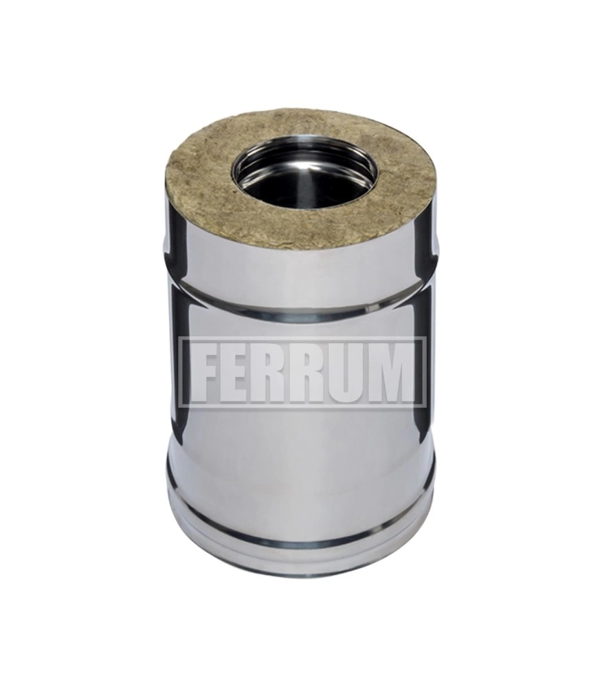 Сэндвич-труба Ferrum 0,5м (430/0,8мм + нерж.) Ф115х200 купить за 2 443 руб.