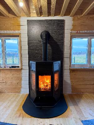 Выполненный монтаж печи-камина Black stove Hors-13, первая топка купить за Выполненный монтаж печи-камина Black stove Hors-13, первая топка купить за